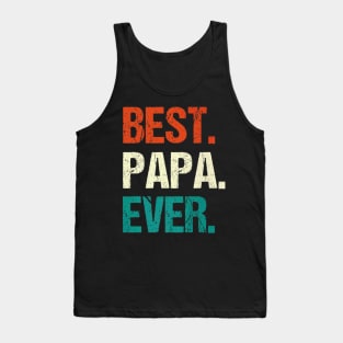 Vintage Best Papa Ever Father Day Tank Top